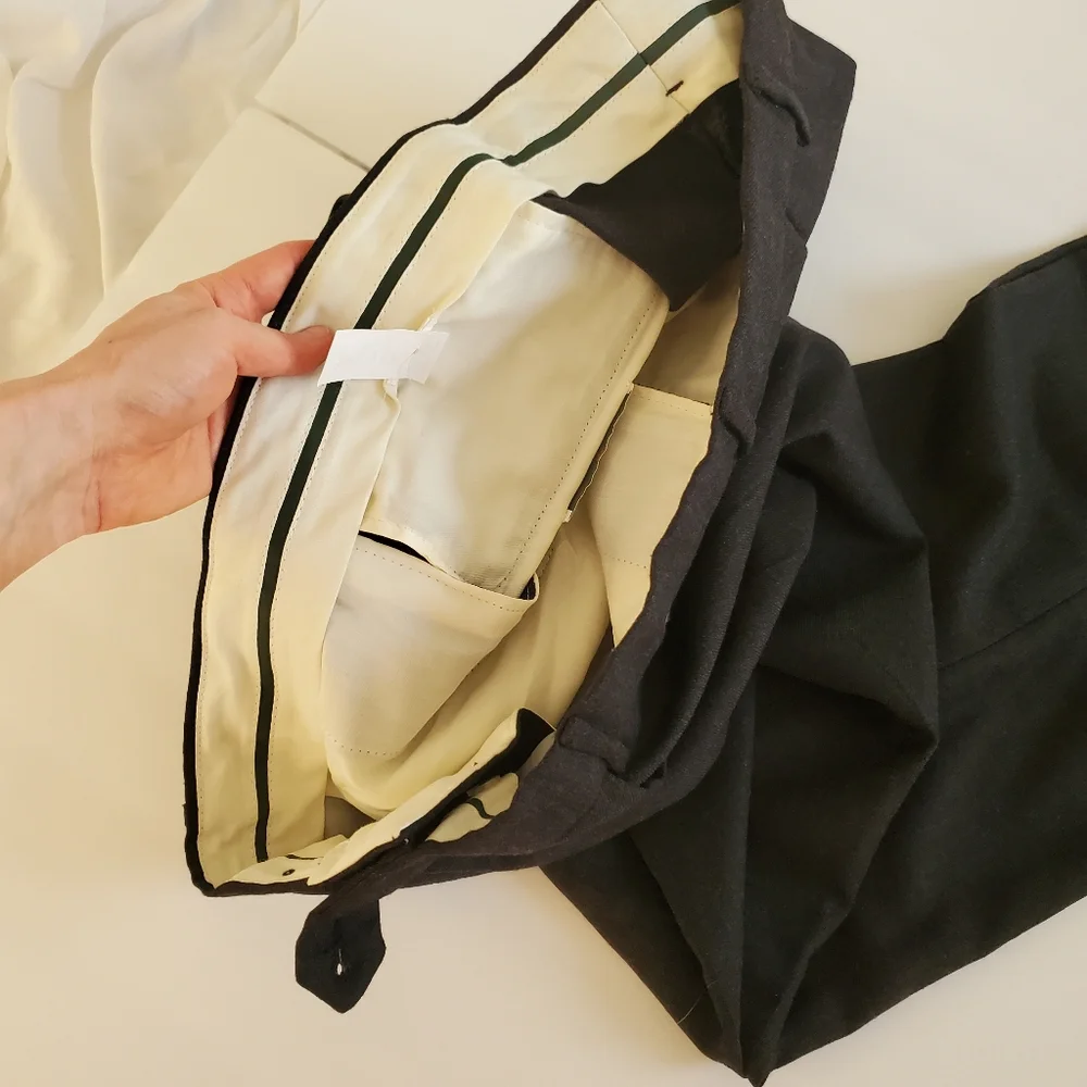 Bill Blass Menswear black/gray formal suit pants - Picture 5 of 14